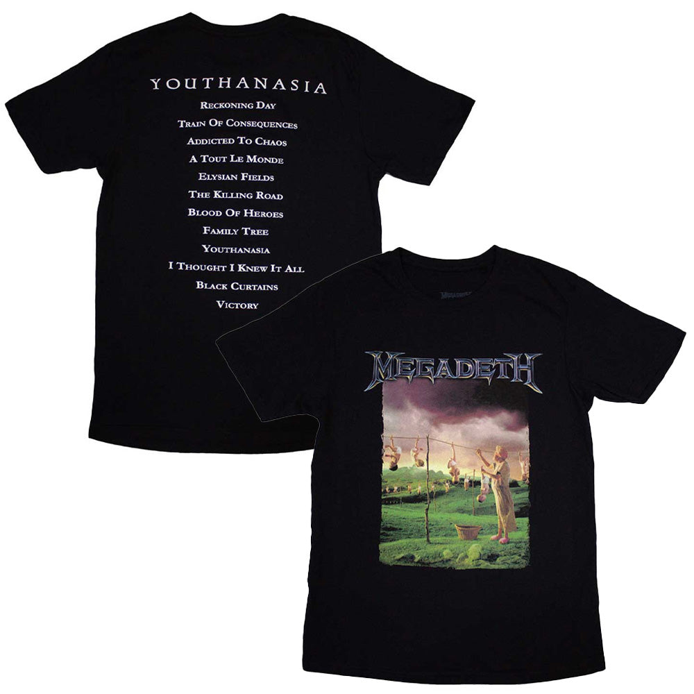 MEGADETH - (2027年 2月 来日 ) - Youthanasia Tracklist / バックプリントあり