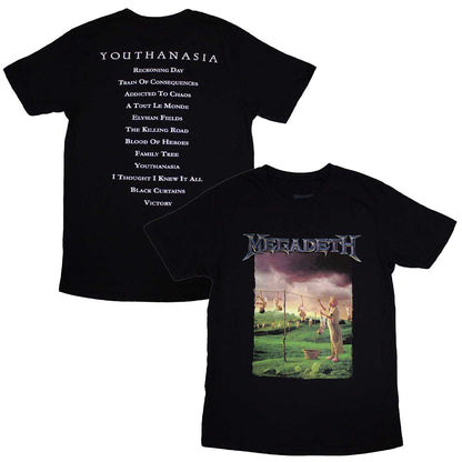 MEGADETH - (2027年 2月 来日 ) - Youthanasia Tracklist / バックプリントあり