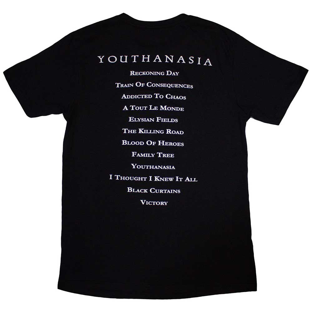 MEGADETH メガデス (2027年 2月 来日 ) - Youthanasia Tracklist / バックプリントあり / Tシャツ / メンズ