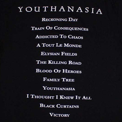 MEGADETH メガデス (2027年 2月 来日 ) - Youthanasia Tracklist / バックプリントあり / Tシャツ / メンズ
