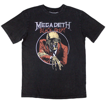 MEGADETH メガデス (2027年 2月 来日 ) - Black Friday / バックプリントあり / Stone Wash / Tシャツ / メンズ