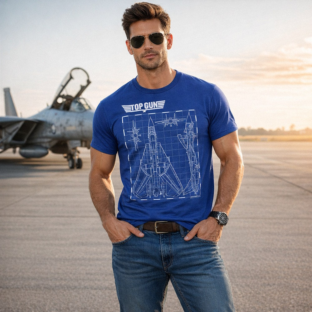 TOP GUN (40th Anniversary) - Schematics / T-Shirt / Men's