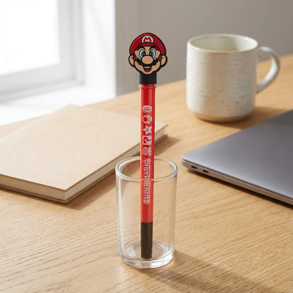 SUPER MARIO スーパーマリオ (4月24日 公開 ) - Mario 2D Spinning Topper Pen / トッパーペン / 筆記具