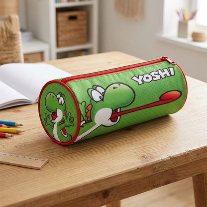SUPER MARIO スーパーマリオ (4月24日 公開 ) - Yoshi Barrel Pencil Case / ペンシルケース / 文房具