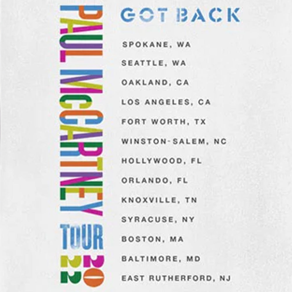 PAUL MCCARTNEY ポールマッカートニー (ウイングス結成55周年記念 ) - GOT BACK TOUR / バックプリントあり / Tシャツ / メンズ