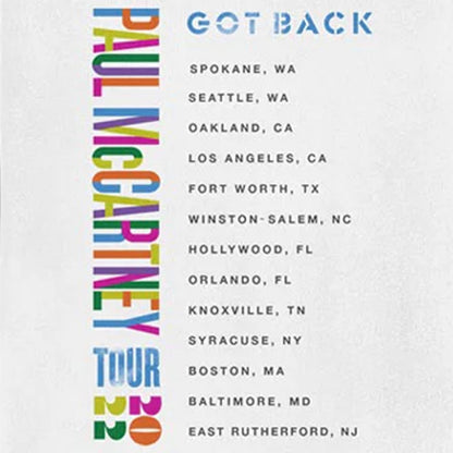 PAUL MCCARTNEY ポールマッカートニー (ウイングス結成55周年記念 ) - GOT BACK TOUR / バックプリントあり / Tシャツ / メンズ