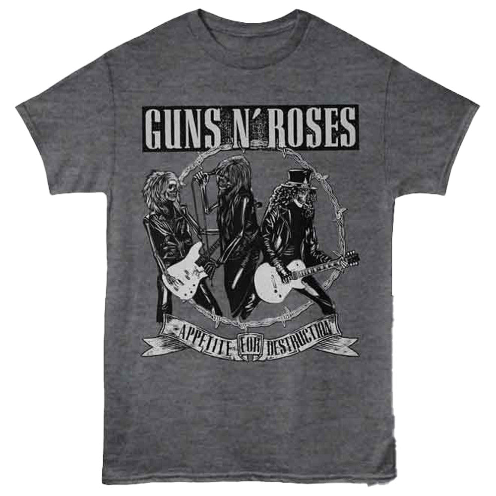 【予約商品】 GUNS N ROSES ガンズアンドローゼズ (デビュー 40周年 ) - Appetite Songs / バックプリントあり / Tシャツ / メンズ
