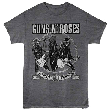 GUNS N ROSES ガンズアンドローゼズ (デビュー 40周年 ) - Appetite Songs / バックプリントあり / Tシャツ / メンズ