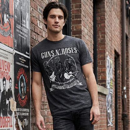 【予約商品】 GUNS N ROSES ガンズアンドローゼズ (デビュー 40周年 ) - Appetite Songs / バックプリントあり / Tシャツ / メンズ