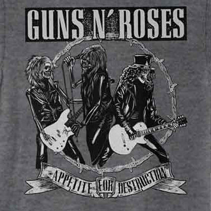 【予約商品】 GUNS N ROSES ガンズアンドローゼズ (デビュー 40周年 ) - Appetite Songs / バックプリントあり / Tシャツ / メンズ