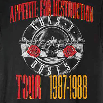 【予約商品】 GUNS N ROSES ガンズアンドローゼズ (デビュー 40周年 ) - Afd Tour / バックプリントあり / Tシャツ / メンズ