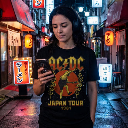 【予約商品】 AC/DC エーシーディーシー (来日 45周年 ) - JAPAN TOUR 1981 / Tシャツ / メンズ