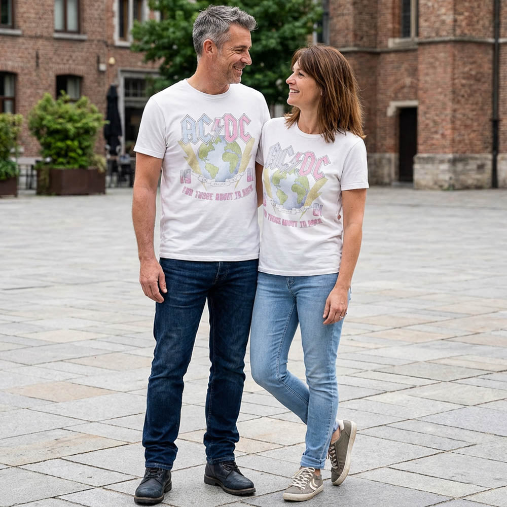 【予約商品】 AC/DC エーシーディーシー (来日 45周年 ) - EARTH FOR THOSE ABOUT TO ROCK / Tシャツ / メンズ