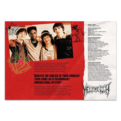 【予約商品】 STRANGER THINGS ストレンジャー・シングス - 限定公式 メダル付き ミニチュアシートカバー（限定5,000点） / 切手・レター品