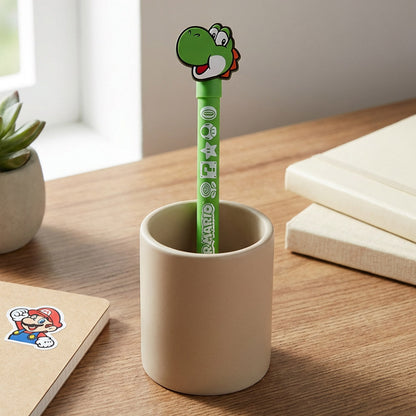 SUPER MARIO スーパーマリオ (4月24日 公開 ) - Yoshi 2D Spinning Topper Pen / トッパーペン / 筆記具