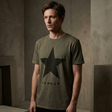 DAVID BOWIE デヴィッドボウイ (追悼 10年 ) - Blackstar / Stone Wash / Tシャツ / メンズ