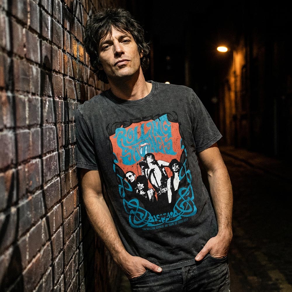 ROLLING STONES - Psych Montage / Stone Wash / Men's T-Shirt