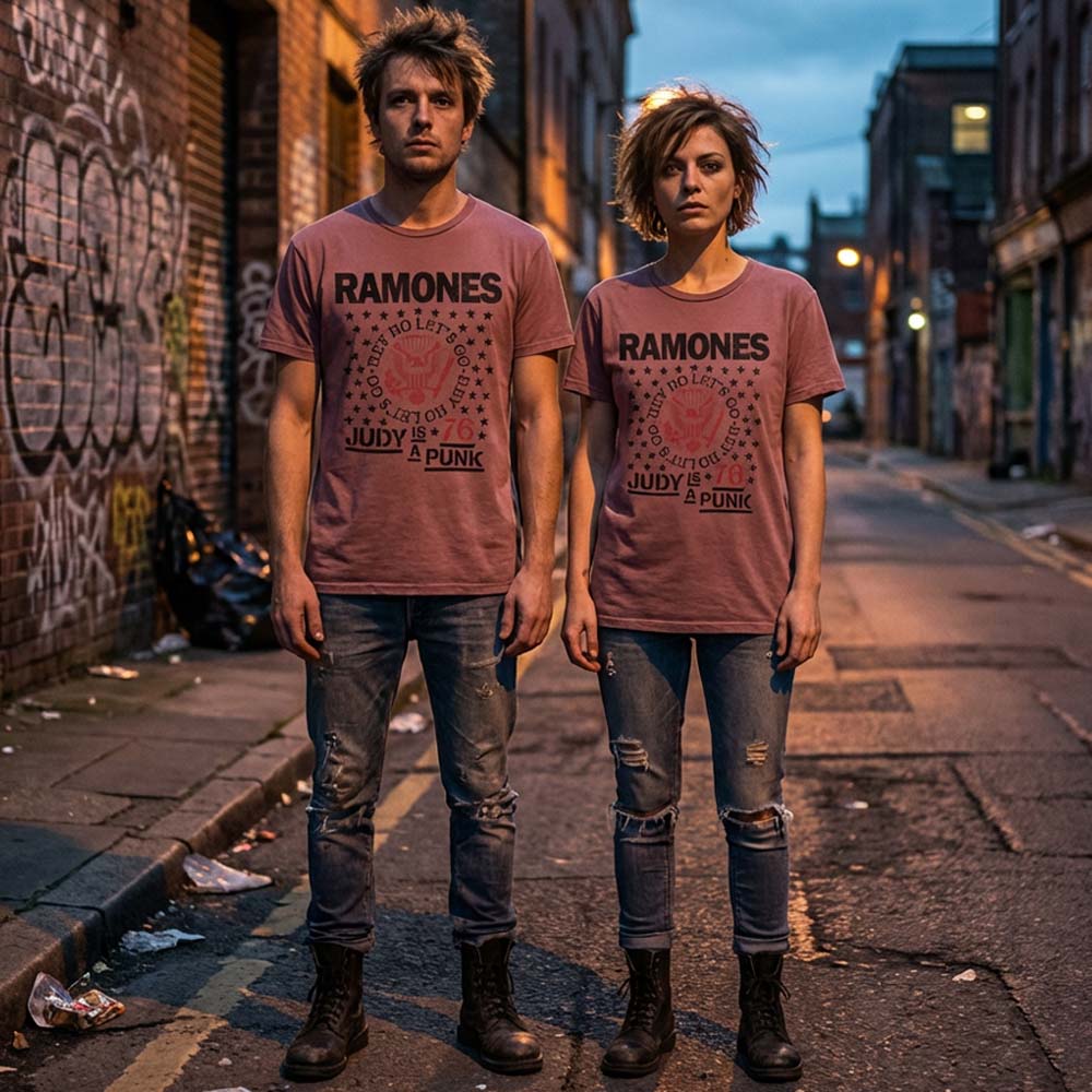 RAMONES (50th Anniversary) - Hey Ho Judy / Stone Wash / Men's T-Shirt