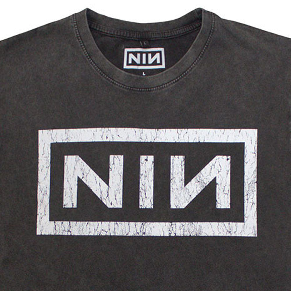 NINE INCH NAILS ナインインチネイルズ - Classic Logo / Stone Wash / Tシャツ / メンズ