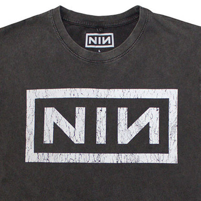NINE INCH NAILS ナインインチネイルズ - Classic Logo / Stone Wash / Tシャツ / メンズ
