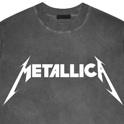METALLICA (45th Anniversary) - Logo / Stone Wash / T-Shirt / Men's