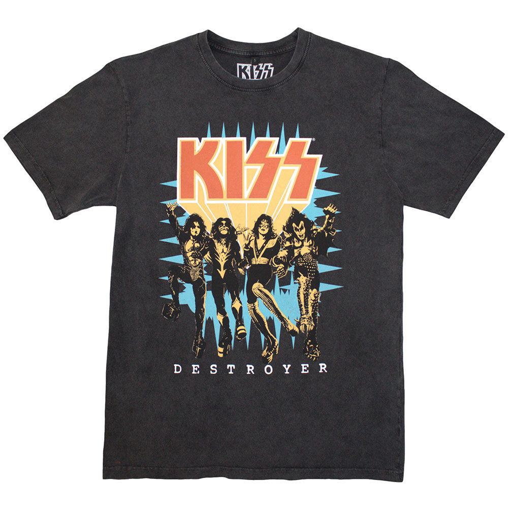 KISS - Destroyer 3D Logo / Stone Wash