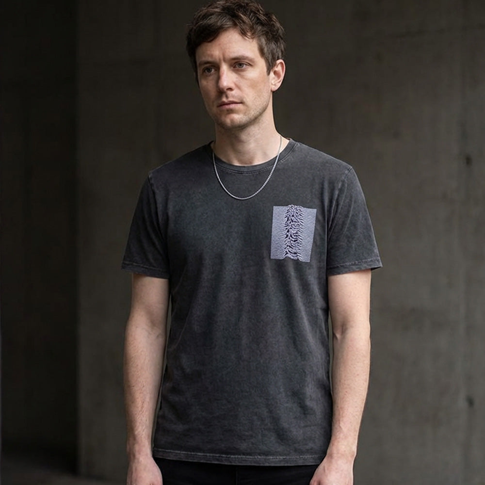 JOY DIVISION - Pulsar Pocket Wave / Stone Wash / Back Print / Men's T-Shirt