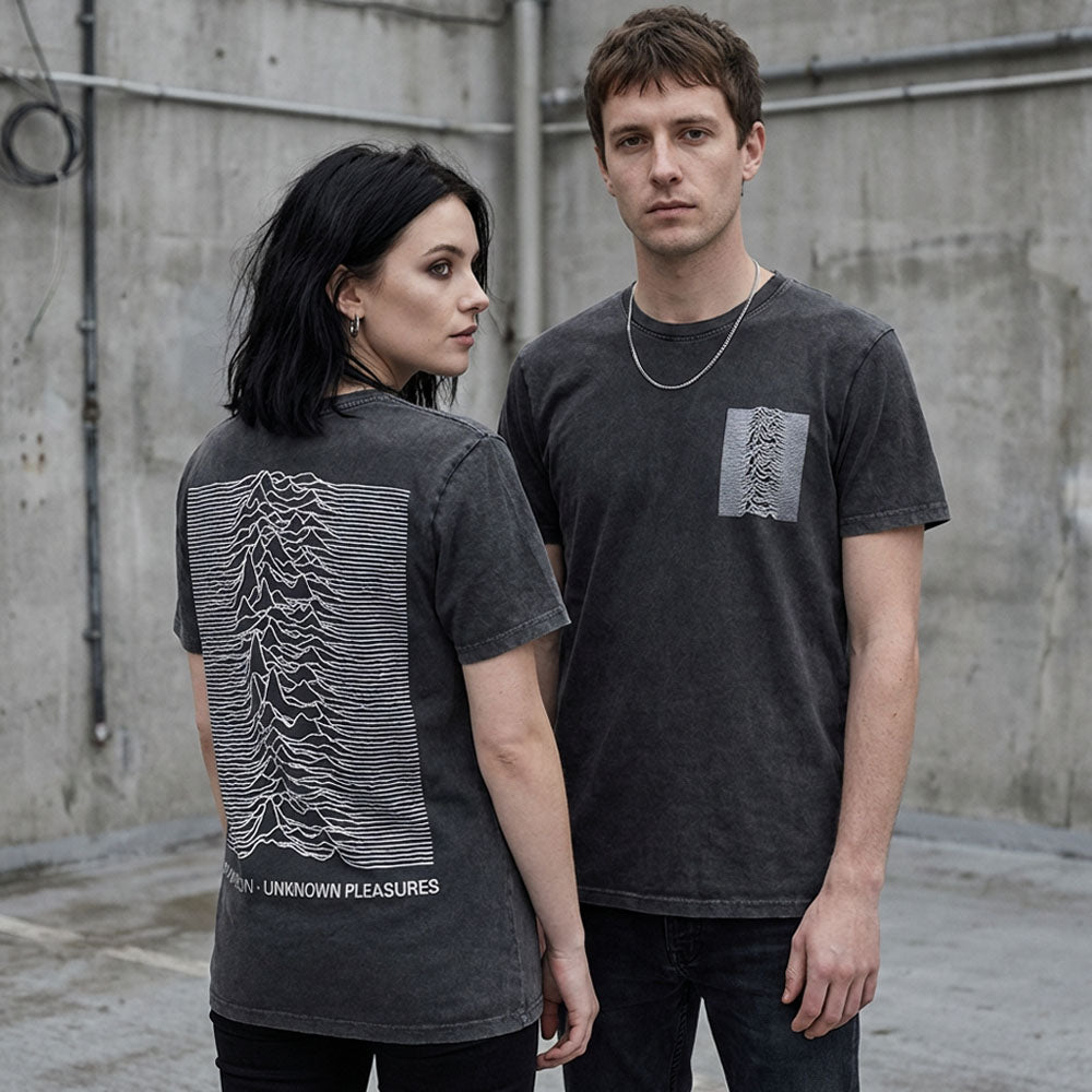 JOY DIVISION - Pulsar Pocket Wave / Stone Wash / Back Print / Men's T-Shirt