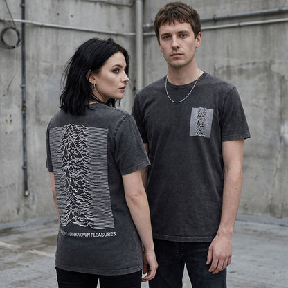 JOY DIVISION - Pulsar Pocket Wave / Stone Wash / Back Print / Men's T-Shirt