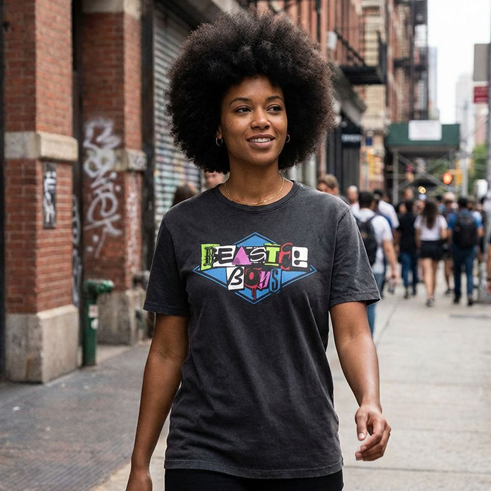 BEASTIE BOYS ビースティボーイズ (結成 45周年 ) - Multicolour Logo / Stone Wash / Tシャツ / メンズ