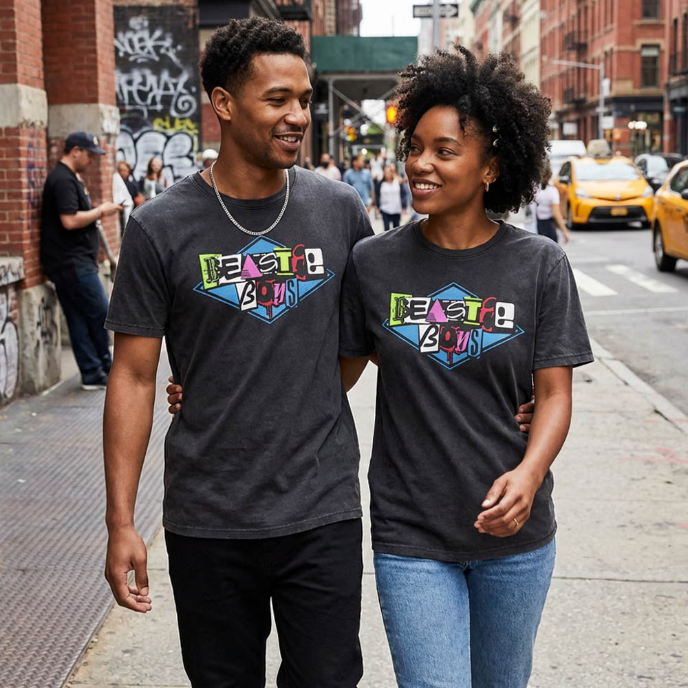 BEASTIE BOYS ビースティボーイズ (結成 45周年 ) - Multicolour Logo / Stone Wash / Tシャツ / メンズ