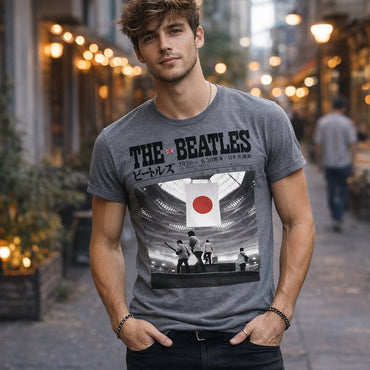THE BEATLES ビートルズ (来日 60周年 ) - LIVE AT THE BUDOKAN 1966 | チャコール / Tシャツ / メンズ