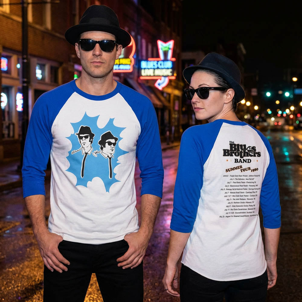 BLUES BROTHERS (45th Anniversary) - 1980 Tour Reissue / Long Sleeve / Raglan 3/4 Sleeve / Back Print / Limited Edition / Men's T-Shirt