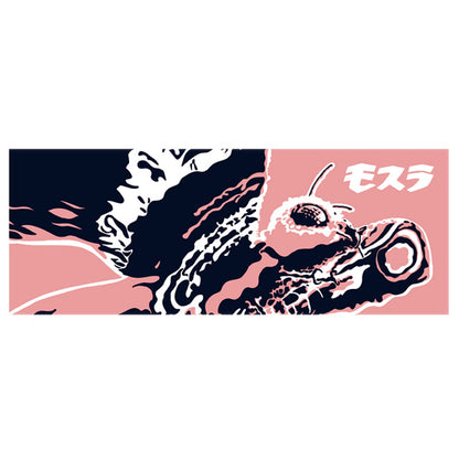 GODZILLA - Godzilla & Japanese traditional crafts / モスラ（春） / 注染二度染め手ぬぐい / 紅梅色