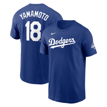 YOSHINOBU YAMAMOTO - (WBC 日本代表出場 ) - NIKE 2025 ロサンゼルス・ドジャース / ワールドシリーズ 優勝 ネームアンドナンバー