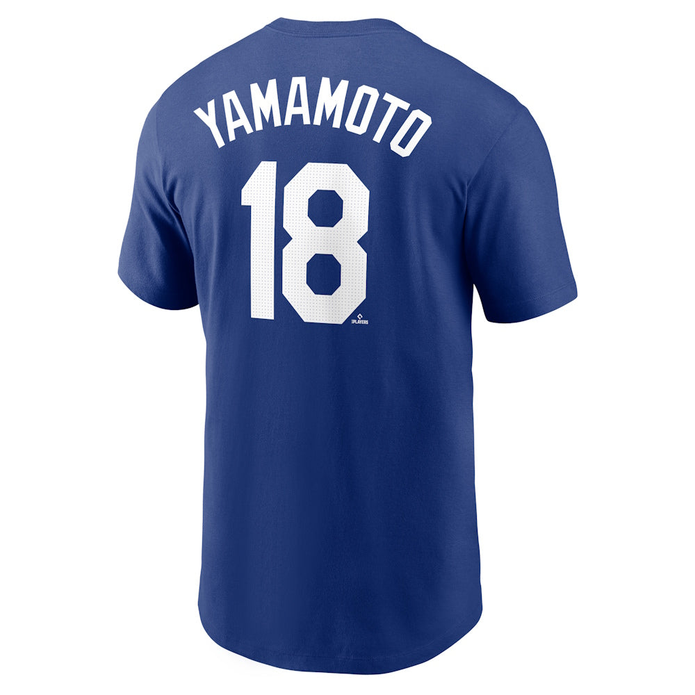 YOSHINOBU YAMAMOTO 山本由伸 (WBC 日本代表出場 ) - NIKE 2025 ロサンゼルス・ドジャース / ワールドシリーズ 優勝 ネームアンドナンバー / Tシャツ / メンズ