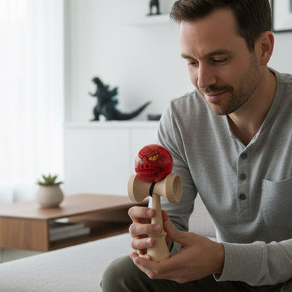 GODZILLA - Godzilla & Japanese traditional crafts / Kendama / Mechagodzilla / Flame / Red / Merchandise