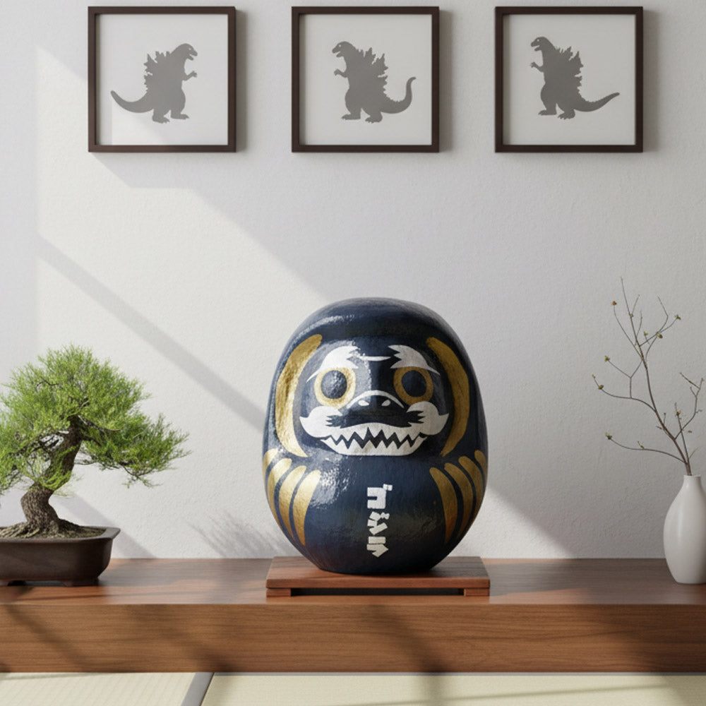 GODZILLA - Godzilla & Japanese traditional crafts / Daruma (extra large) / Godzilla / standard color / logo / interior ornament