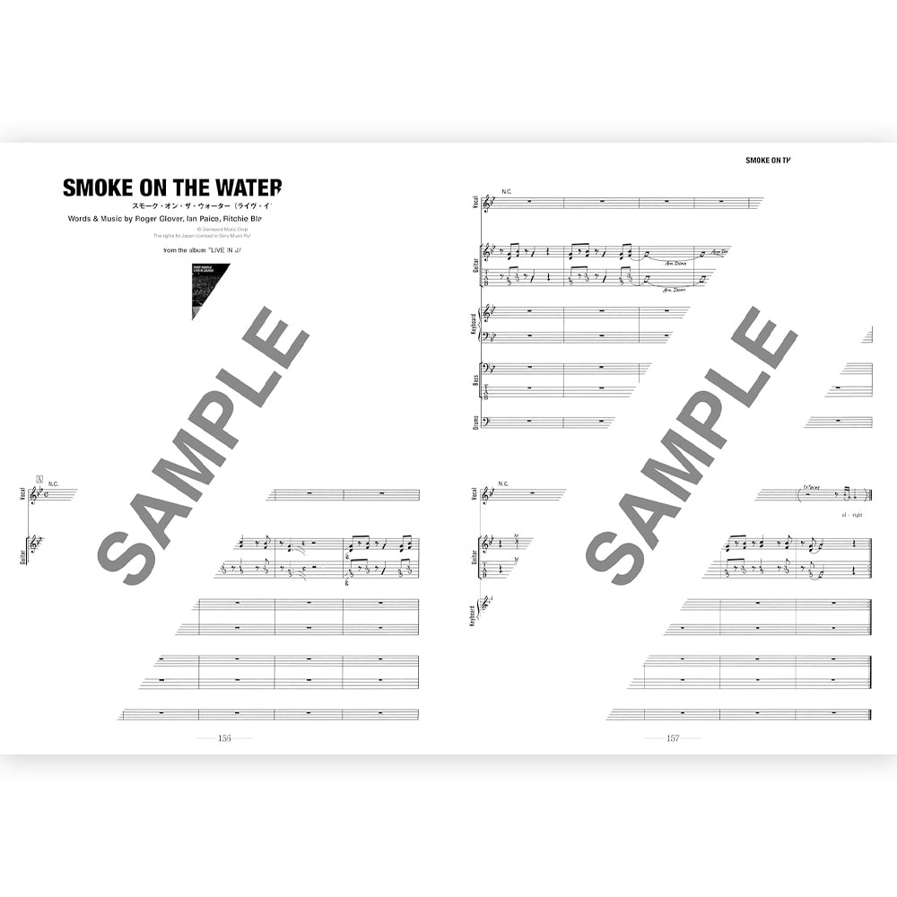 【予約商品】 DEEP PURPLE ディープパープル (2026年 4月 来日 ) - バンド・スコア ベスト・オブ・ディープ・パープル / ワイド版 / 楽譜