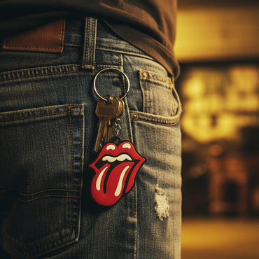 ROLLING STONES ローリングストーンズ (7月 新譜 記念 ) - Tongue Logo / ラバー・キーリング / キーホルダー