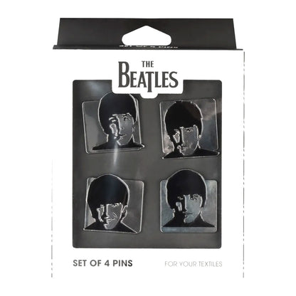 THE BEATLES ビートルズ (来日 60周年 ) - Portrait Pin Badge Set / メタル・ピンバッジ / 4個セット / バッジ