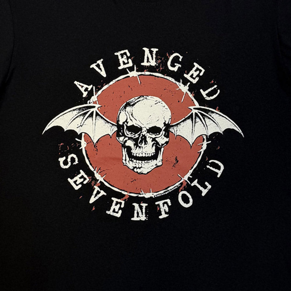 AVENGED SEVENFOLD アヴェンジドセヴンフォールド (9月 来日 ) - Deathbat Red Circle / カーボンソフト加工 / Tシャツ / メンズ