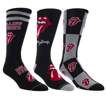 ROLLING STONES ローリングストーンズ (7月 新譜 記念 ) - Logos / GUITAR TIN SOCK BOX / 3足セット / ソックス / メンズ