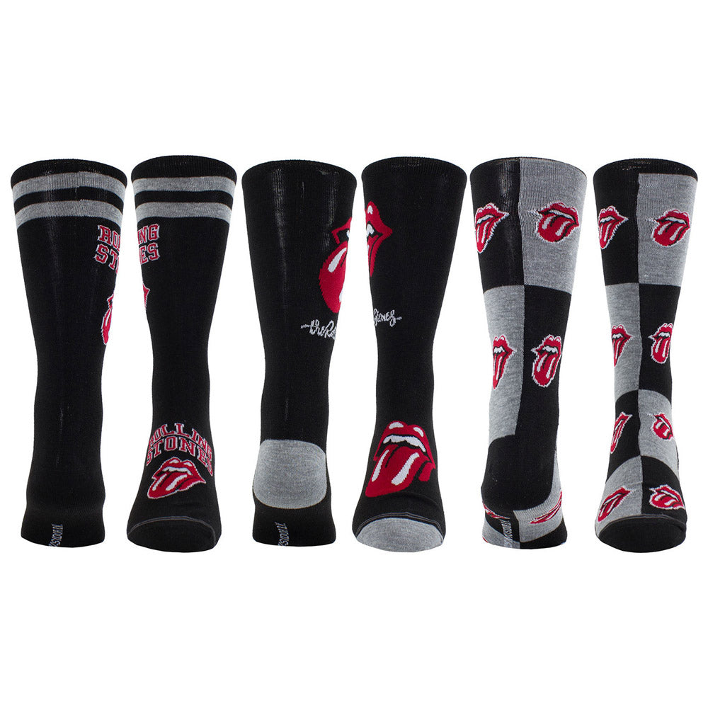 ROLLING STONES ローリングストーンズ (7月 新譜 記念 ) - Logos / GUITAR TIN SOCK BOX / 3足セット / ソックス / メンズ