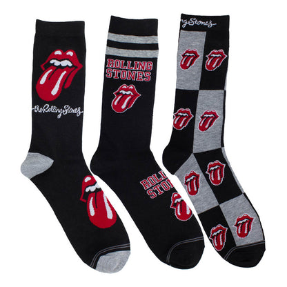 ROLLING STONES ローリングストーンズ - Logos / GUITAR TIN SOCK BOX / 3足セット / ソックス / メンズ