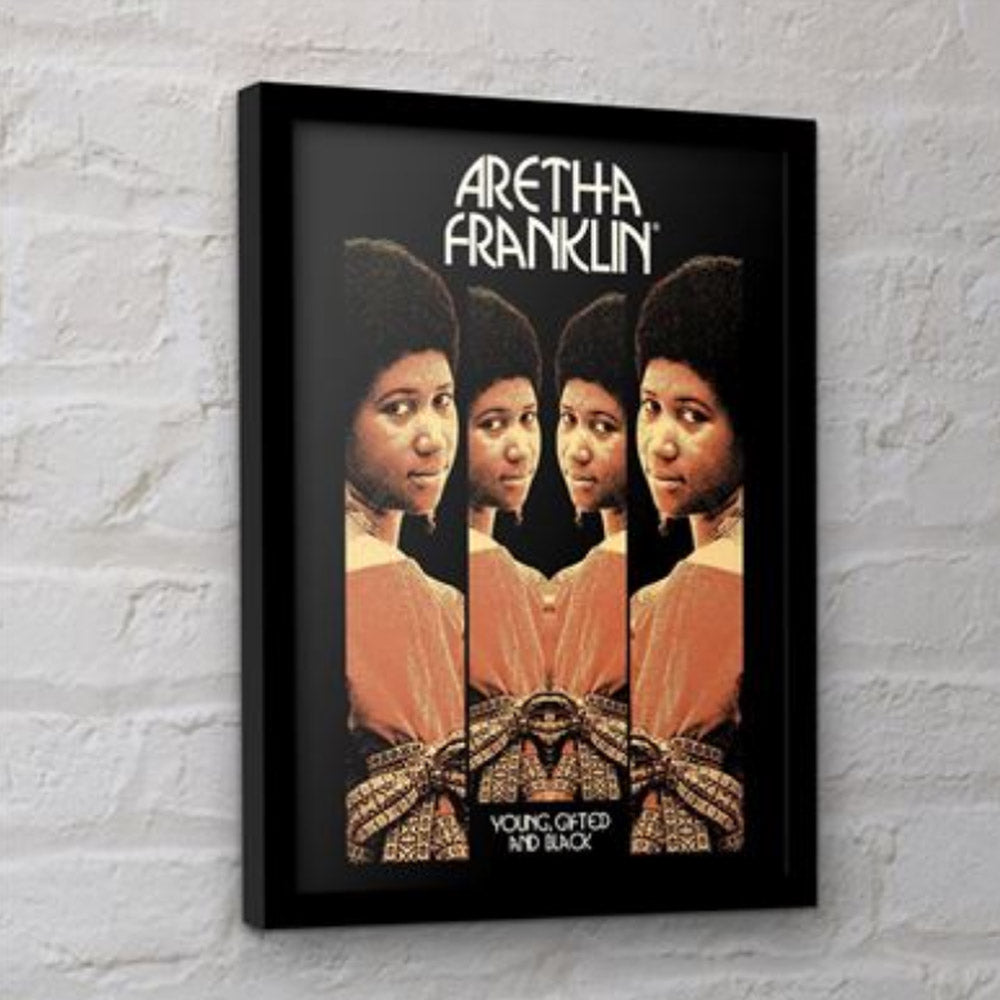 ARETHA FRANKLIN アレサフランクリン (デビュー 65周年 ) - YOUNG, GIFTED AND BLACK / インテリア額