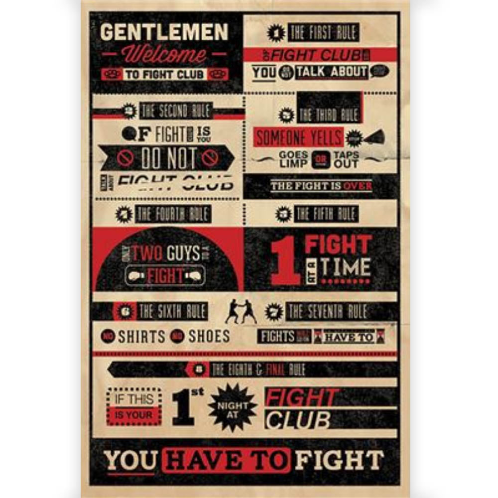 FIGHT CLUB ファイトクラブ - RULES / ポスター 【公式 / オフィシャル