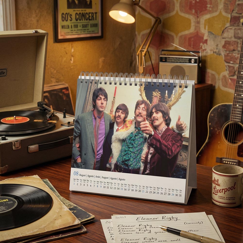 ジョンレノン／US初回盤／カレンダー付／未開封・新品／シュリンク／beatles 予約商品】 THE BEATLES ビートルズ (来日 60周年 ) - 2027 DESK