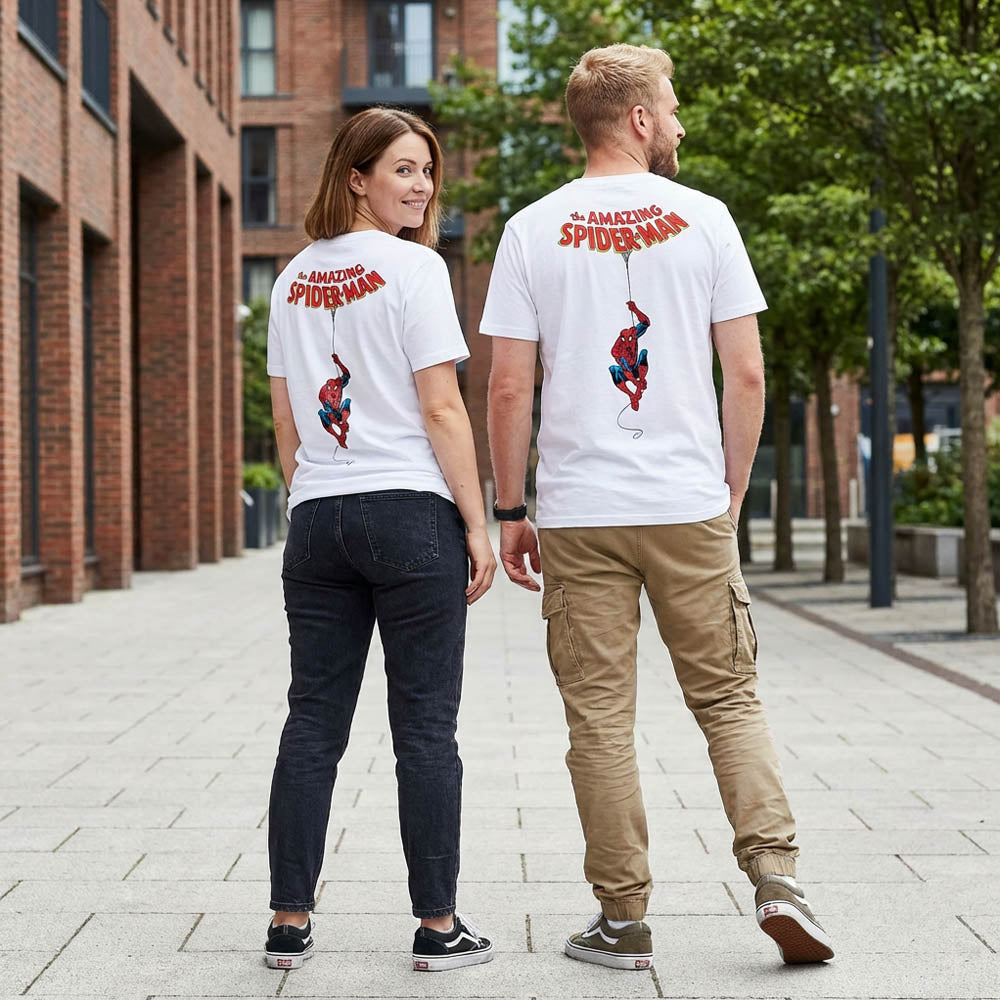 SPIDERMAN スパイダーマン (ブランド・ニュー・デイ 公開 ) - SPIDER-MAN HANGIN' / バックプリントあり / Tシャツ / メンズ
