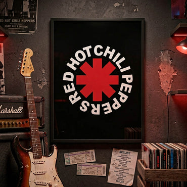 RED HOT CHILI PEPPERS レッドホットチリペッパーズ - LOGO STAMP / コレクタープリント / インテリア額